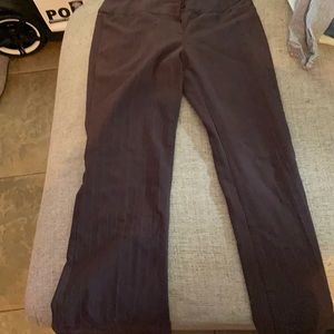 Brown pinstripe pants
